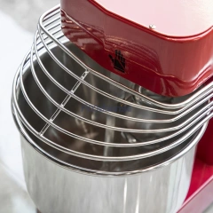 Red Food Mixer Planetary Mixer with Hooks Whisk Beater