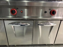 Table Counter Top Vertical BBQ Electric Lava Rock Grill with Cabinet