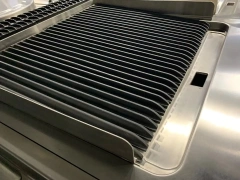 Table Counter Top Vertical BBQ Electric Lava Rock Grill with Cabinet