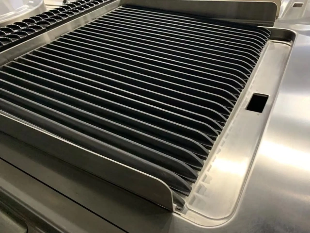 Table Counter Top Vertical BBQ Electric Lava Rock Grill with Cabinet