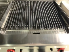 Table Counter Top Vertical BBQ Electric Lava Rock Grill with Cabinet