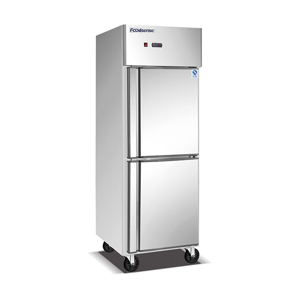 Vertical Freezer for Kitchen, 2-door Fan Cooling Kitchen Freezer