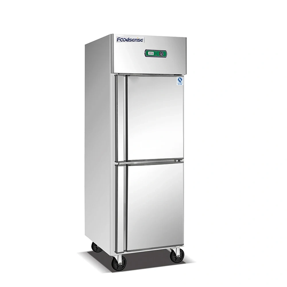 Vertical Freezer for Kitchen, 2-door Fan Cooling Kitchen Freezer