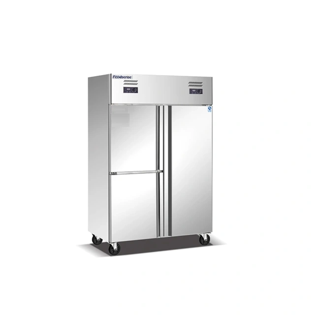 Vertical Freezer for Kitchen, 2-door Fan Cooling Kitchen Freezer