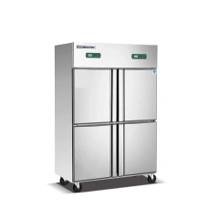 Vertical Freezer for Kitchen, 2-door Fan Cooling Kitchen Freezer