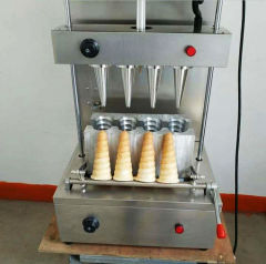 4 head Ice Cream Corn Maker Waffle Cone Crisp Rolling Making Machine