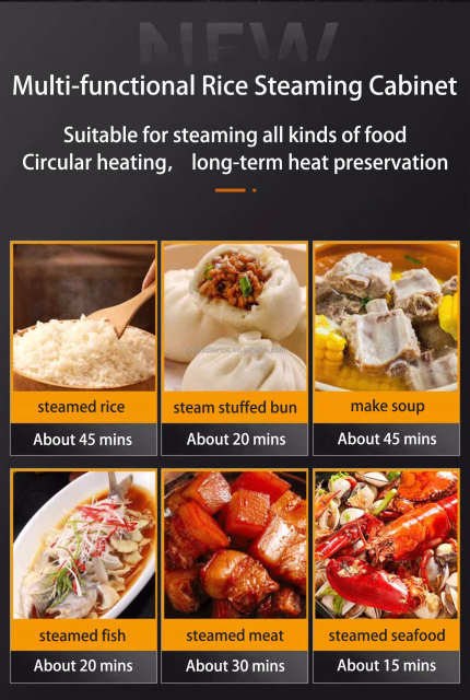 Electric Rice Cooker 4 Trays Steaming Stuffed Bun Cabinet