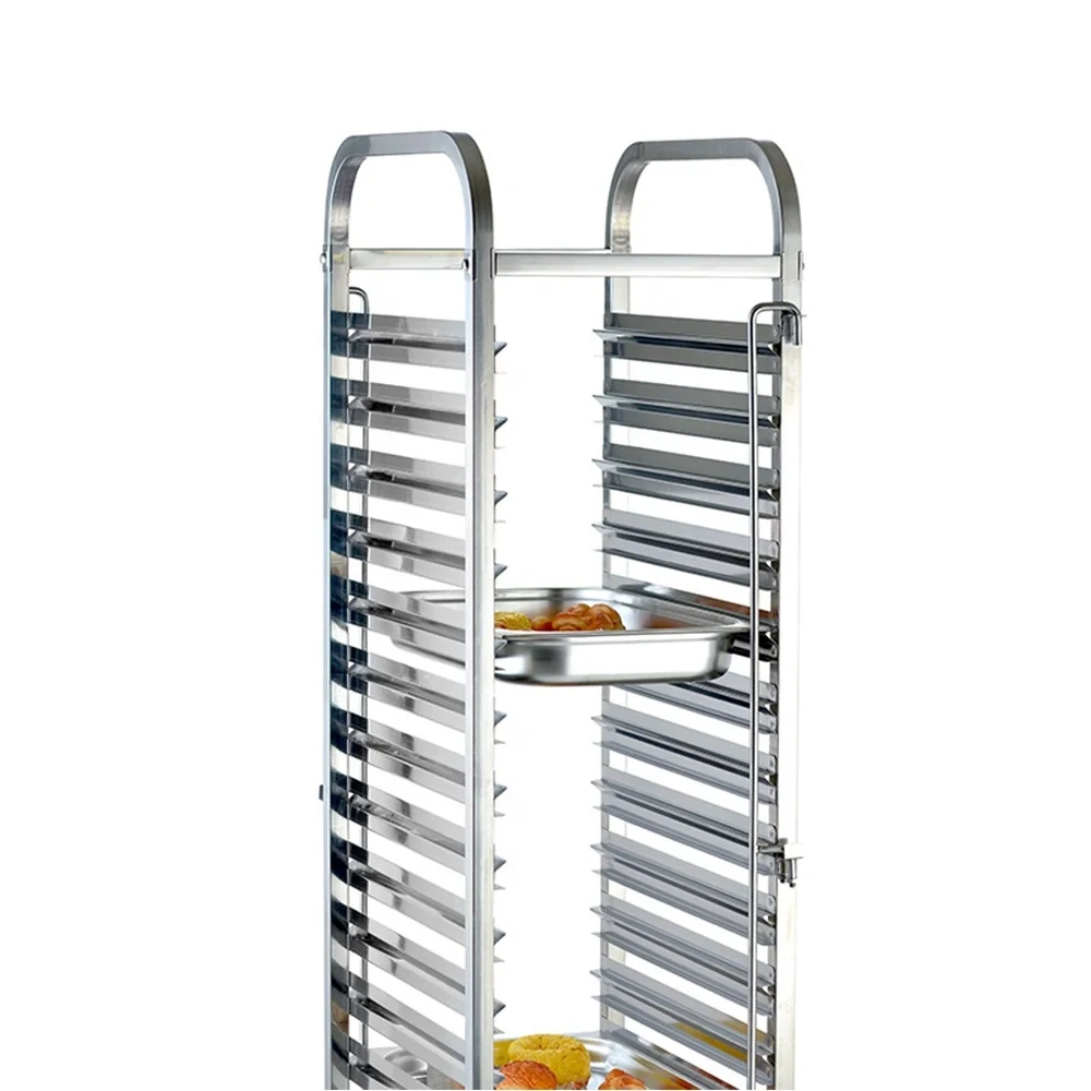Stainless Steel 16 Layers Single Tray Trolley Removable Food Cart