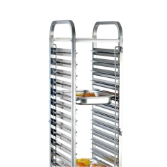Stainless Steel 16 Layers Single Tray Trolley Removable Food Cart