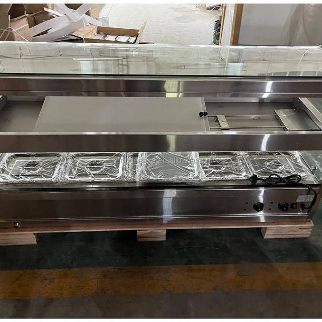 1/1 GN Counter top Bain Marie 2 Layers With Lamp Food Warmer