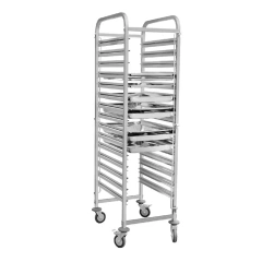 Stainless Steel 16 Layers Single Tray Trolley Removable Food Cart