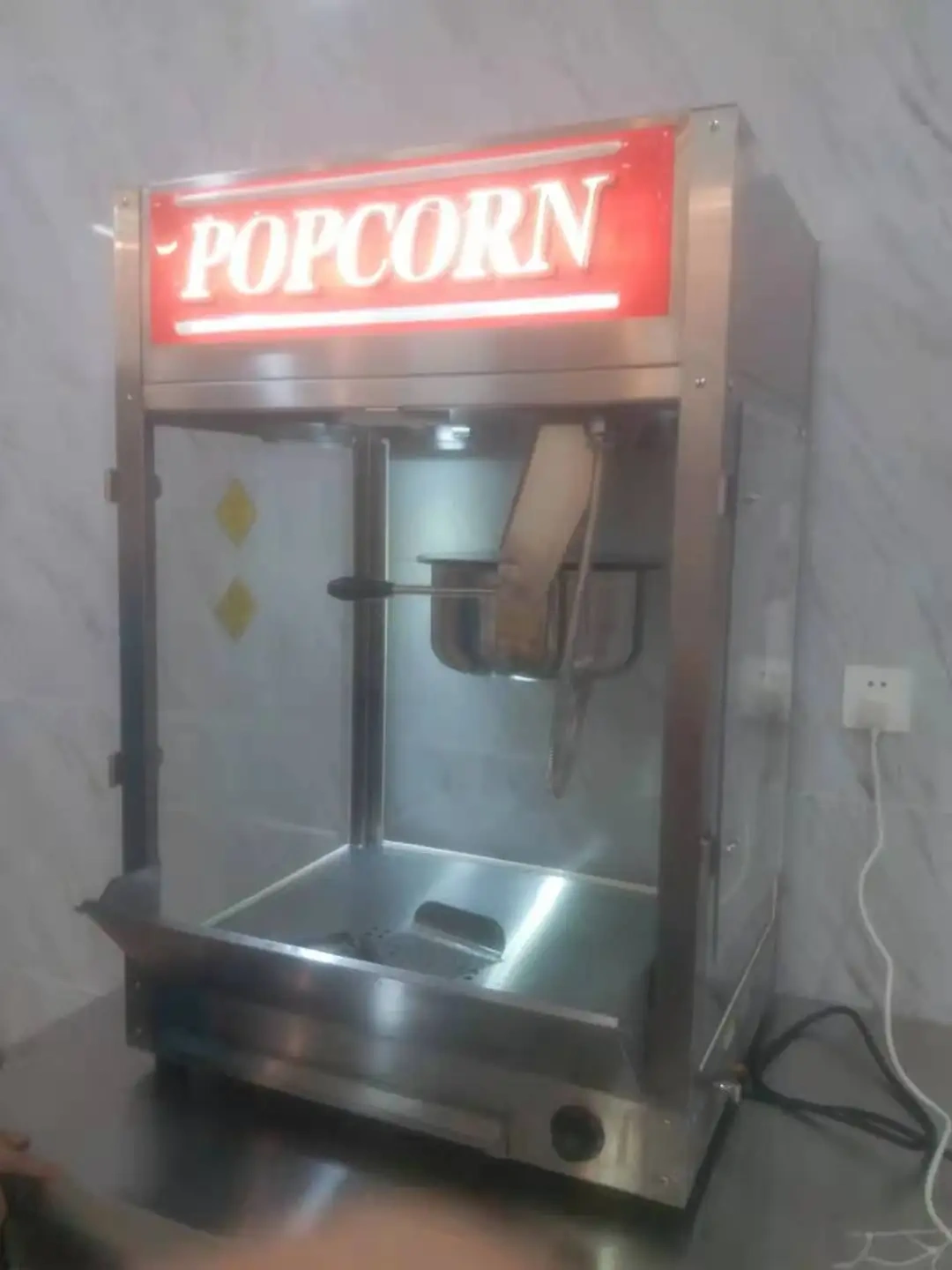 Electric stainless steel Popcorn  Maker Machine Industrial Popcorn Machine