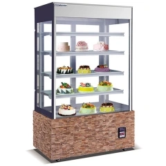 cake display counter baker showcase fridge Tempered glass door