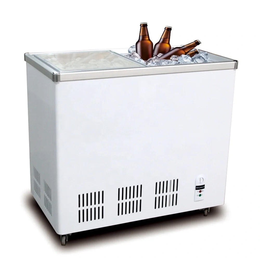 Commercial supermarket vertical ice cream display refrigerators