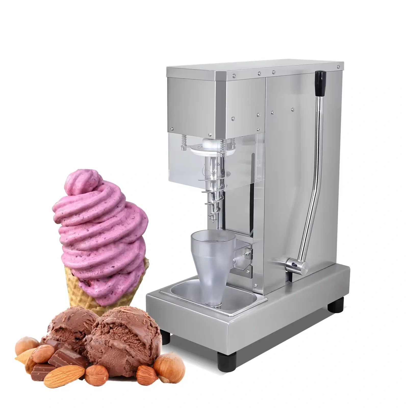 Automatic Gelato Mixer Swirl Freeze Fruit Frozen Yogurt Machine