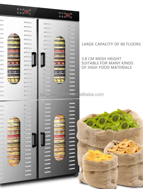 Industrial fruit & vegetable dryer cabinet  Vertical 80-Layer