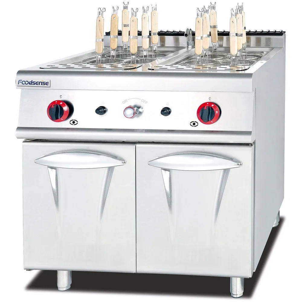 Commercial cooker with cabinet combination oven standing stone.