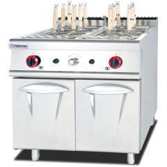 Commercial cooker with cabinet combination oven standing stone.