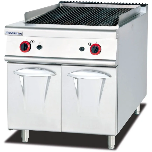 Commercial cooker with cabinet combination oven standing stone.