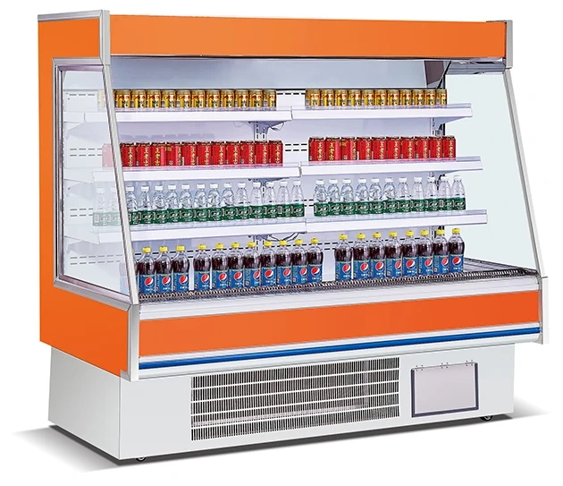 Open Use Refrigerated Display Beverage Vegetable Fruit Fridge