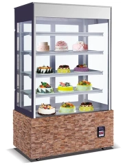 Fan Cooling Refrigerated Bakery Showcase Typically Cake Display Case