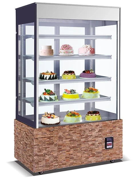 Fan Cooling Refrigerated Bakery Showcase Typically Cake Display Case
