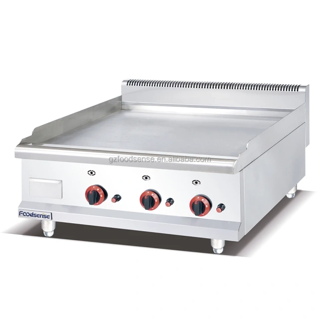 Commercial Stainless Steel Gas Griddle with Gas Fryers for Sale