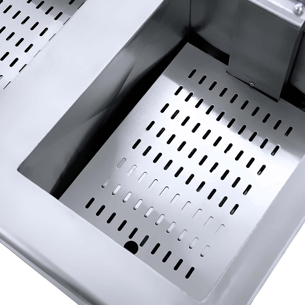 2-Tank 2-Basket Gas Fryer Kitchen Equipment Fry Chip Chicken Snack