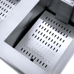 2-Tank 2-Basket Gas Fryer Kitchen Equipment Fry Chip Chicken Snack
