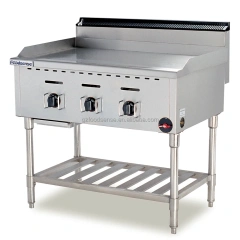 Commercial Stainless Steel Gas Griddle with Gas Fryers for Sale