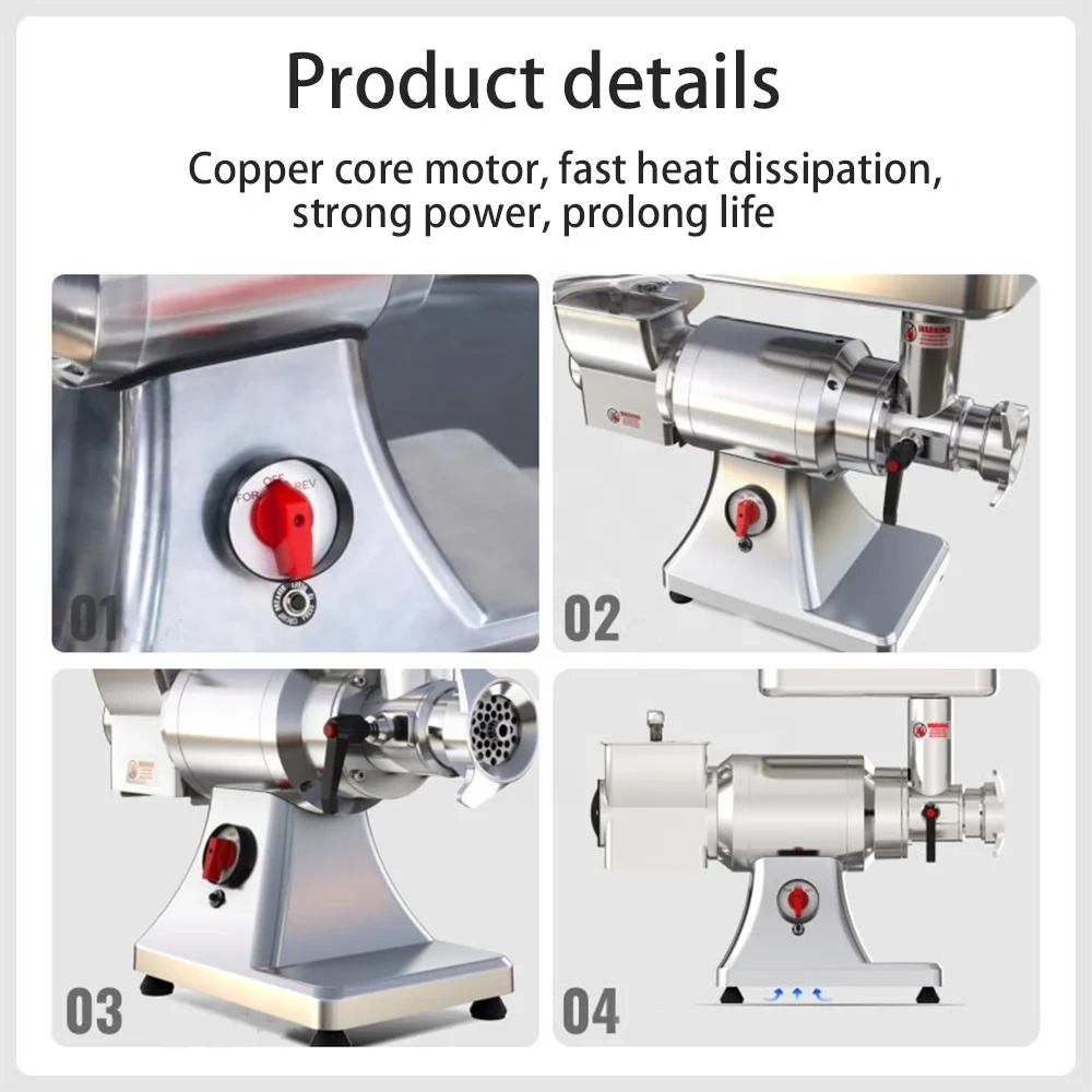 Foodsense Commercial 2 in 1 Electric Heavy Duty Meat Grinder