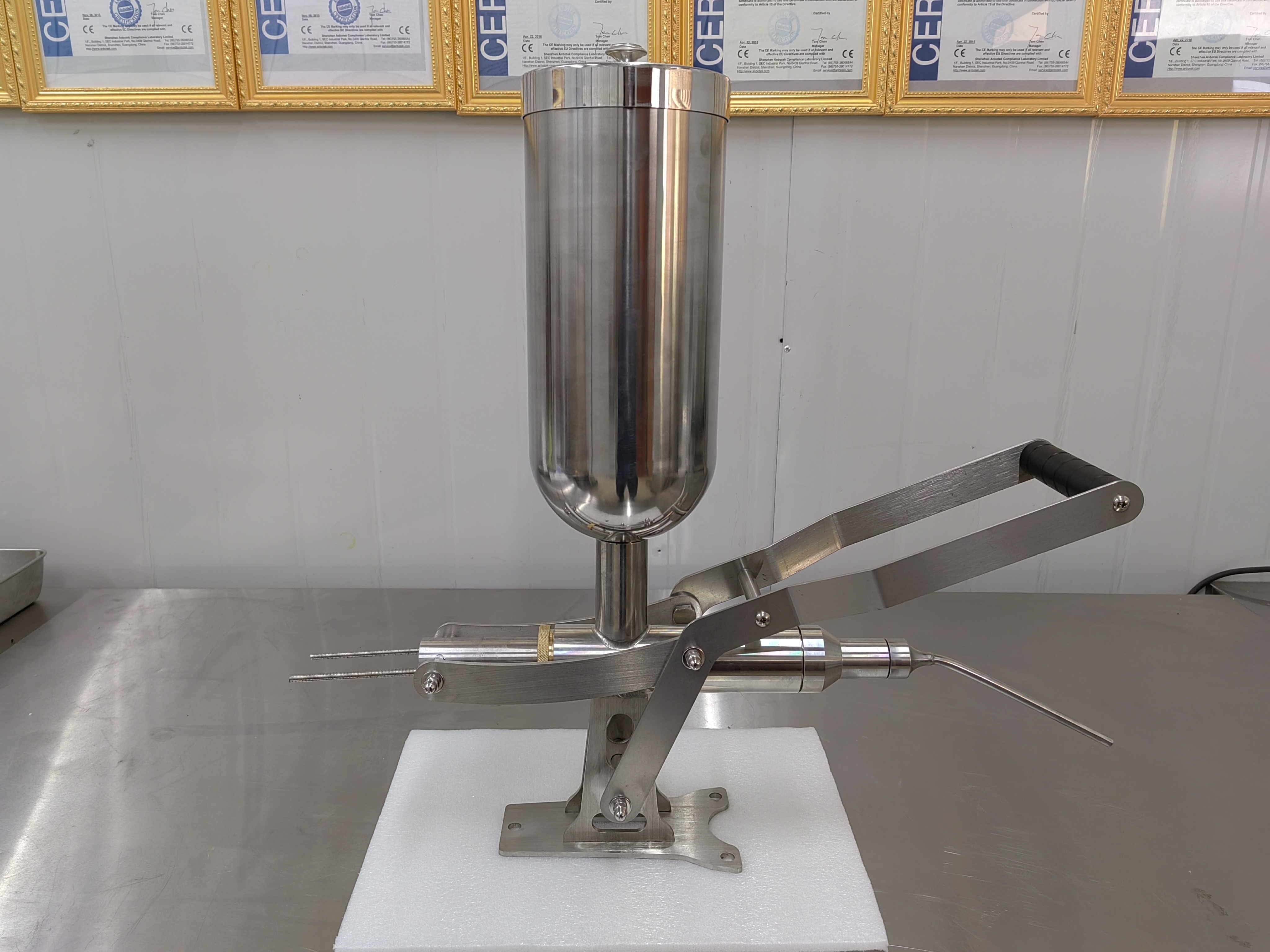 5L Manual Jam Cream Injection Machine Sausage Filler Full SS304