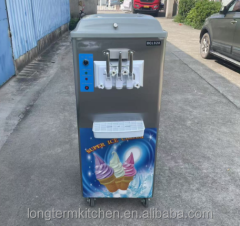3 Flavor Commercial Soft Ice Cream Making  with Rainbow Syrup System