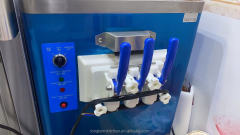 3 Flavor Commercial Soft Ice Cream Making  with Rainbow Syrup System