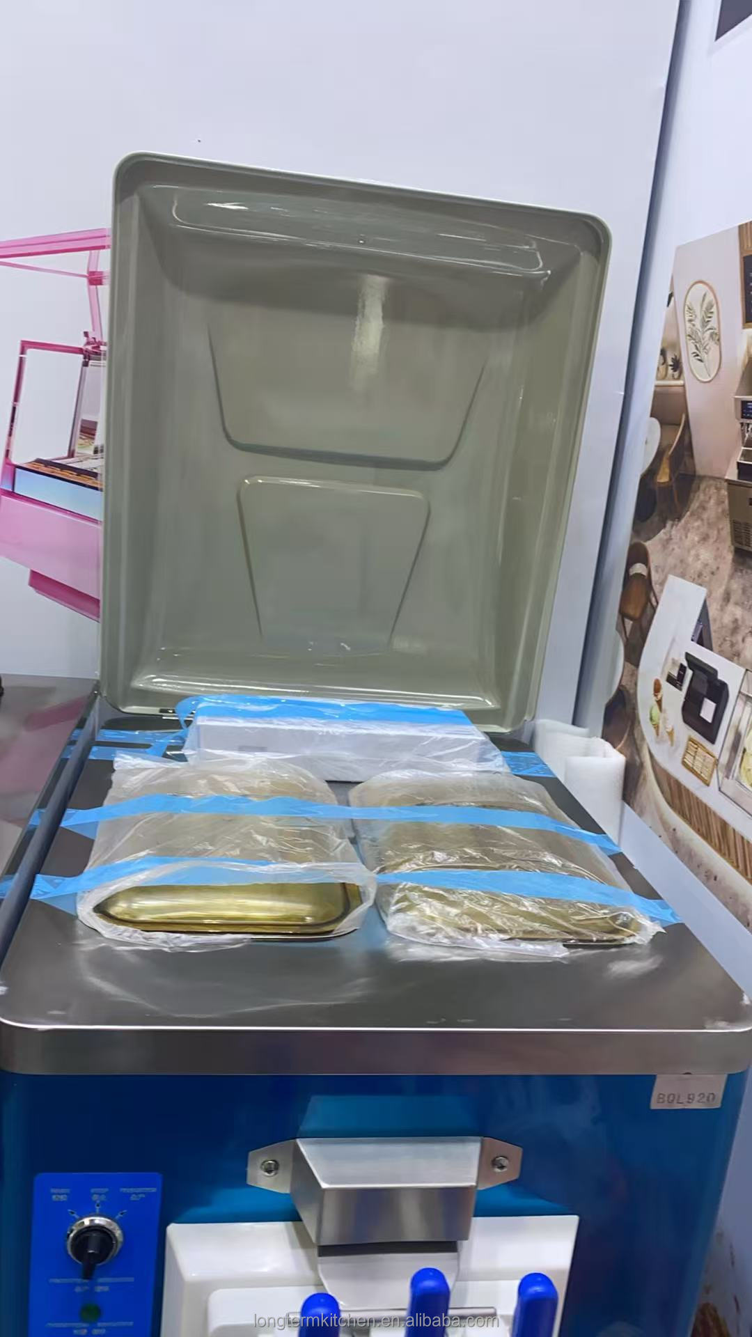 3 Flavor Commercial Soft Ice Cream Making  with Rainbow Syrup System