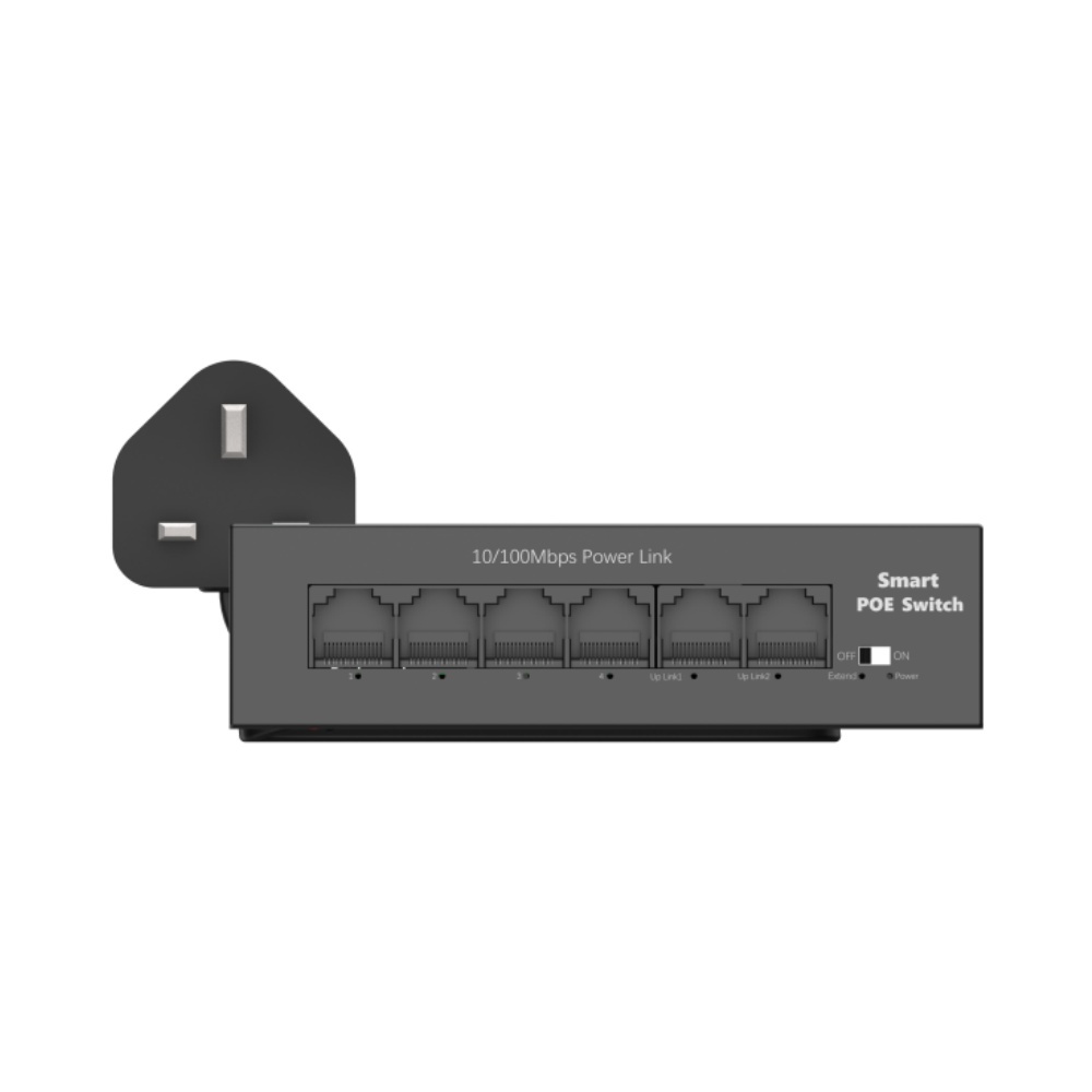 POE коммутатор 4Ports POE+2Ports Uplink внутренний блок питания 10/100Mbps CCTV Fast Ethernet POE коммутаторы