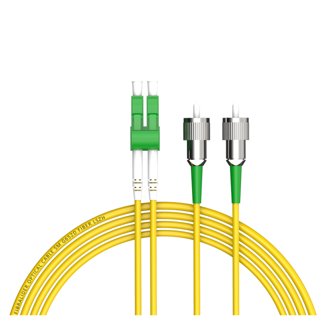 Fiber Optic Patchcord LC/APC-FC/APC Duplex Single Mode G652D/G657A2 Core LSZH SM Fiber Optical Patch Cord Cables