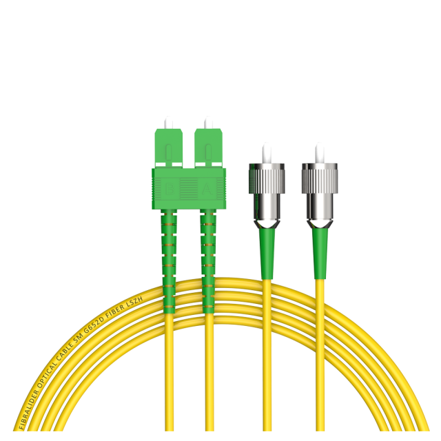 Волоконно-оптический патч-корд SC/APC-FC/APC дуплексный однорежимный G652D/G657A2 ядро LSZH SM волоконно-оптический патч-корд кабели