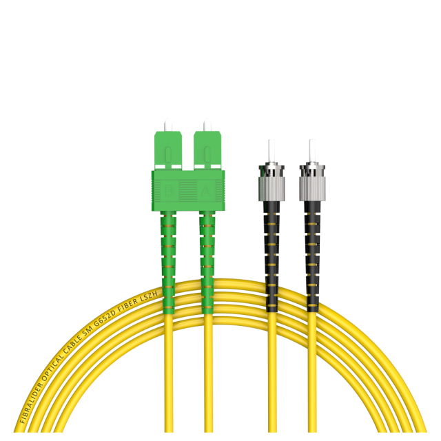 Волоконно-оптический патч-корд SC/APC-ST/UPC дуплексный однорежимный G652D/G657A2 ядро LSZH SM волоконно-оптический патч-корд кабели