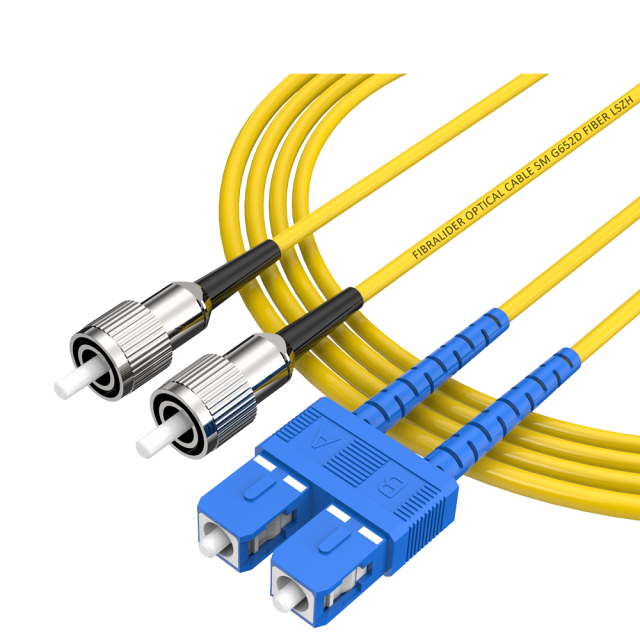 SC/UPC-FC/UPC单模双纤G652D/G657A2纤芯低烟无卤光纤跳线