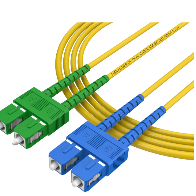 SC/UPC-SC/APC单模双纤G652D/G657A2纤芯低烟无卤光纤跳线