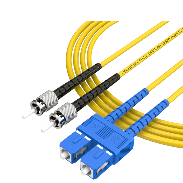 Волоконно-оптический патч-корд SC/UPC-ST/UPC дуплексный однорежимный G652D/G657A2 ядро LSZH SM волоконно-оптический патч-корд кабели