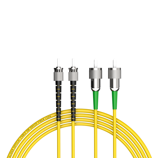 Волоконно-оптический патч-корд ST/UPC-FC/APC  дуплексный однорежимный G652D/G657A2 ядро LSZH SM волоконно-оптический патч-корд кабели