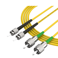 Волоконно-оптический патч-корд ST/UPC-FC/APC  дуплексный однорежимный G652D/G657A2 ядро LSZH SM волоконно-оптический патч-корд кабели