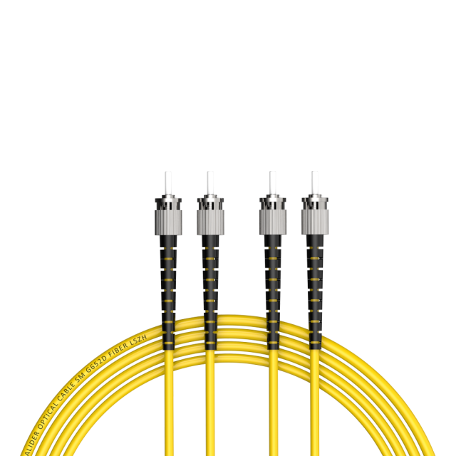 Волоконно-оптический патч-корд ST/UPC-ST/UPC  дуплексный однорежимный G652D/G657A2 ядро LSZH SM волоконно-оптический патч-корд кабели