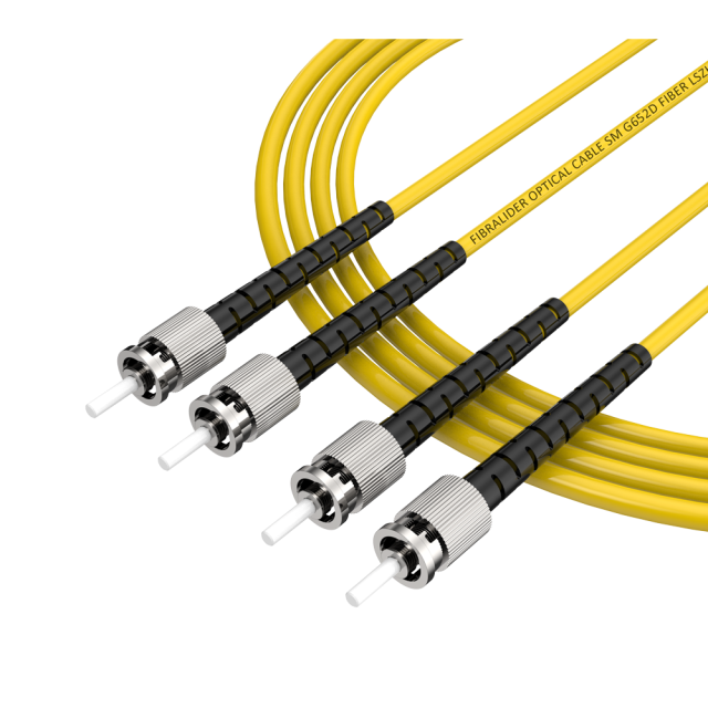 Волоконно-оптический патч-корд ST/UPC-ST/UPC  дуплексный однорежимный G652D/G657A2 ядро LSZH SM волоконно-оптический патч-корд кабели
