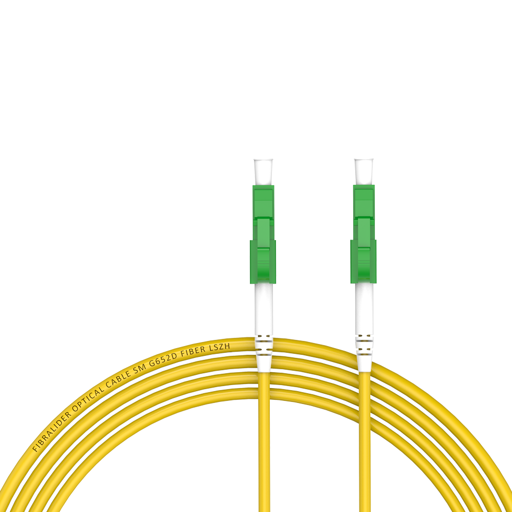 Patchcord de fibra óptica LC/APC-LC/APC Simplex de modo único G652D/G657A1 Core LSZH SM Cabos de patch cord de fibra óptica