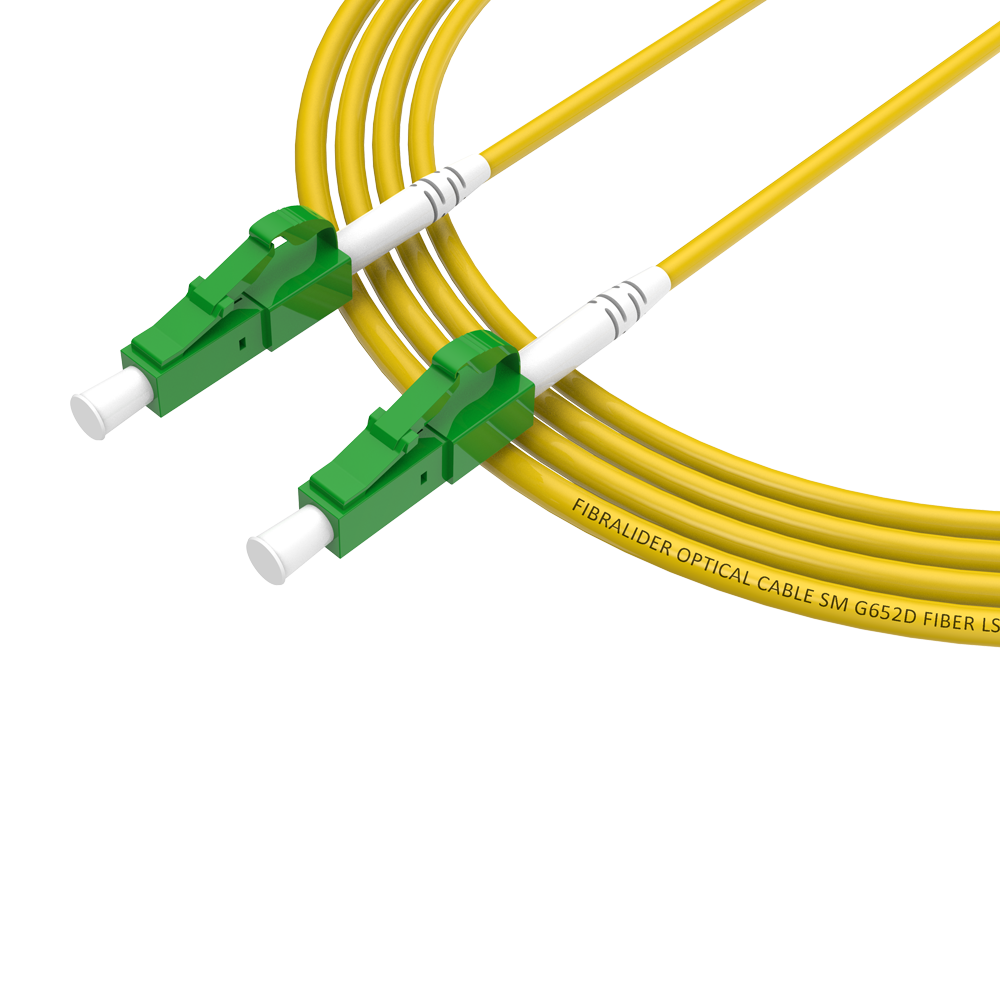 Patchcord de fibra óptica LC/APC-LC/APC Simplex de modo único G652D/G657A1 Core LSZH SM Cabos de patch cord de fibra óptica