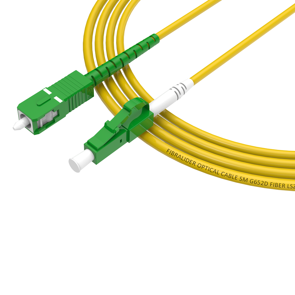 Fiber Optic Patchcord LC/APC-SC/APC Single Mode Simplex G652D/G657A1 Core LSZH SM Fiber Optical Patch Cord Cables