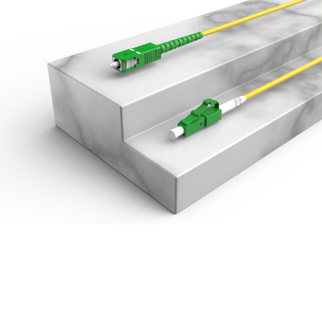 Patchcord de fibra óptica LC/APC-SC/APC Simplex de modo único G652D/G657A1 Core LSZH SM Cabos de patch cord de fibra óptica
